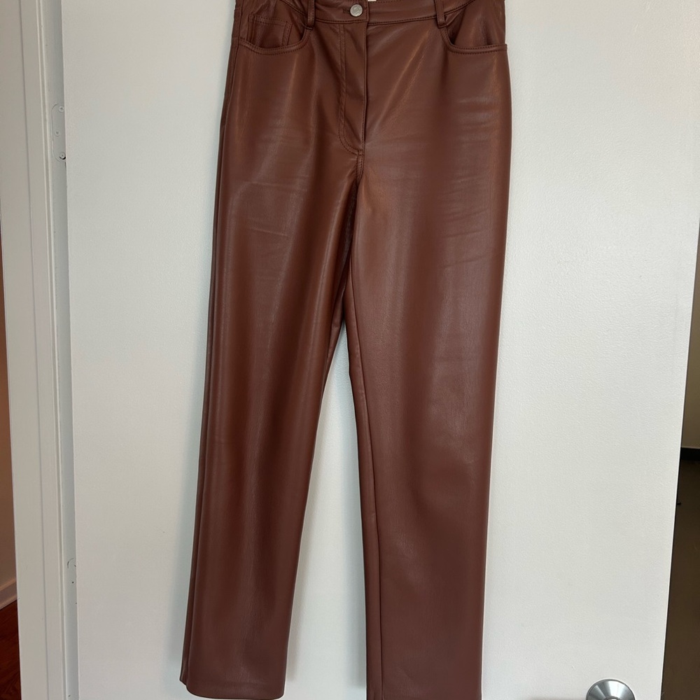 Brown Leather Men Pants